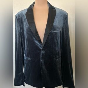 Men's Blue Velvet Blazer NWOT